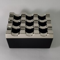 2021 ashtray silver with black blue bronze trend Nine Palace grid with cover well-shaped wind proof
