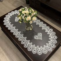Coffee table tablecloth Oval living room European luxury home tablecloth cloth table mat coffee table mat lace cover cloth
