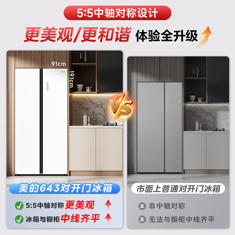 美的MR-643WUKGPZE冰箱图片