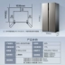 Midea BCD-452WKPZM (E) thiết bị gia dụng thông minh cửa đôi mở được làm mát bằng không khí tủ lạnh không sương - Tủ lạnh