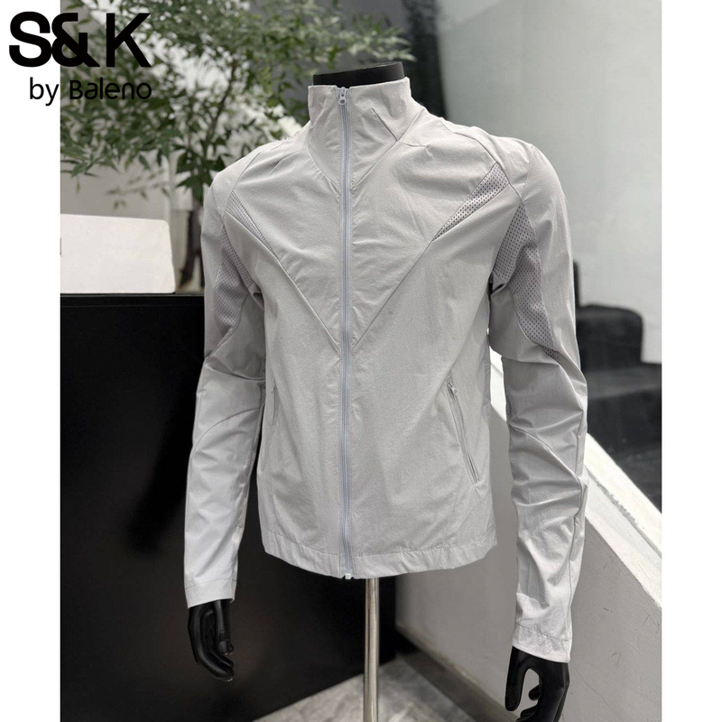 Baleno Breathable Perforated Ice Silk Stand-Up Collar Sun Protection Jacket for Men, Lightweight Summer Jacket, Quick-Drying Outdoor Jacket Baleno Breathable Perforated Ice Silk Stand-Up Collar Sun Protection Jacket for Men, Lightweight Summer Jacket, Quick-Drying Outdoor Jacket