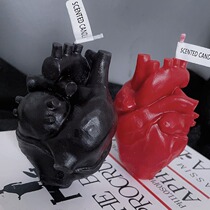 Human Heart Shaped Incense Candle Body Organ Creative Pendulum Dark Black Punk Personality Gift Home