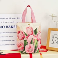 Брендовый тканевый мешок для отдыха, милая сумка на одно плечо, в цветочек