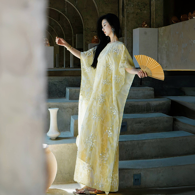 Fan Qingzi Style Chestnut Jade Amber New Chinese Style Heavy Gold Thread Embroidery Fish Tooth Silk Embroidered Floral Satin Suspender Dress Set Fan Qingzi Style Chestnut Jade Amber New Chinese Style Heavy Gold Thread Embroidery Fish Tooth Silk Embroidered Floral Satin Suspender Dress Set