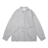 GOGOSOON оригинальная нишевая весенняя мужская рубашка с длинными рукавами, японский свободный полосатый модный топ городского мальчика