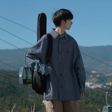 GOGOSOON оригинальная нишевая весенняя мужская рубашка с длинными рукавами, японский свободный полосатый модный топ городского мальчика