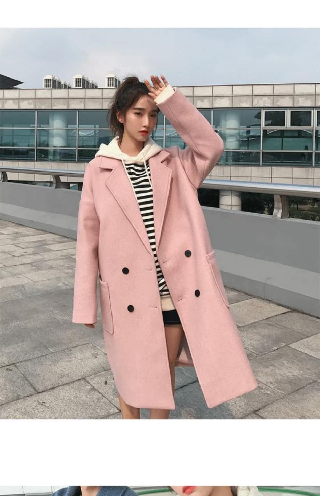 Ông Wo Zi mùa đông phiên bản Hàn Quốc mới của ulzzang áo choàng nam in siêu lửa đôi mẫu áo gió màu rắn áo hoodie nam
