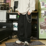 Осенние джинсы, штаны, свободный прямой крой, в американском стиле