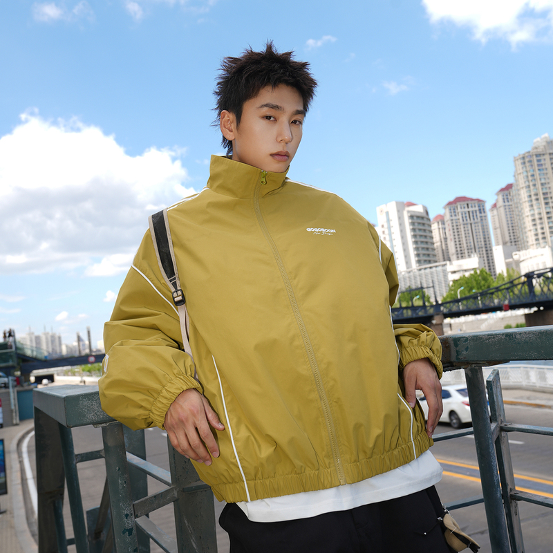 【Wang Xingyue's Same Style 128g Lightweight Water-Repellent】Men's Signature Body-Printed Sports Jacket for Spring, Autumn, and Summer