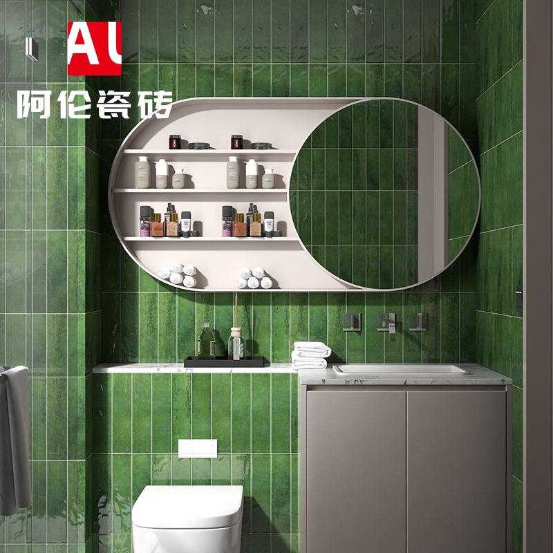 Nordic Asymptotic Color Strip Tile Handmade Brick Wall Brick Shower Bathroom Makeup Room Wall Brick Kitchen White Grey Light