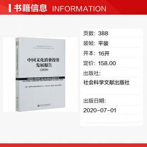 中国文化消费投资发展报告(2020) 社会科学文献出版社 正版书籍 新华书店旗舰店文轩官网