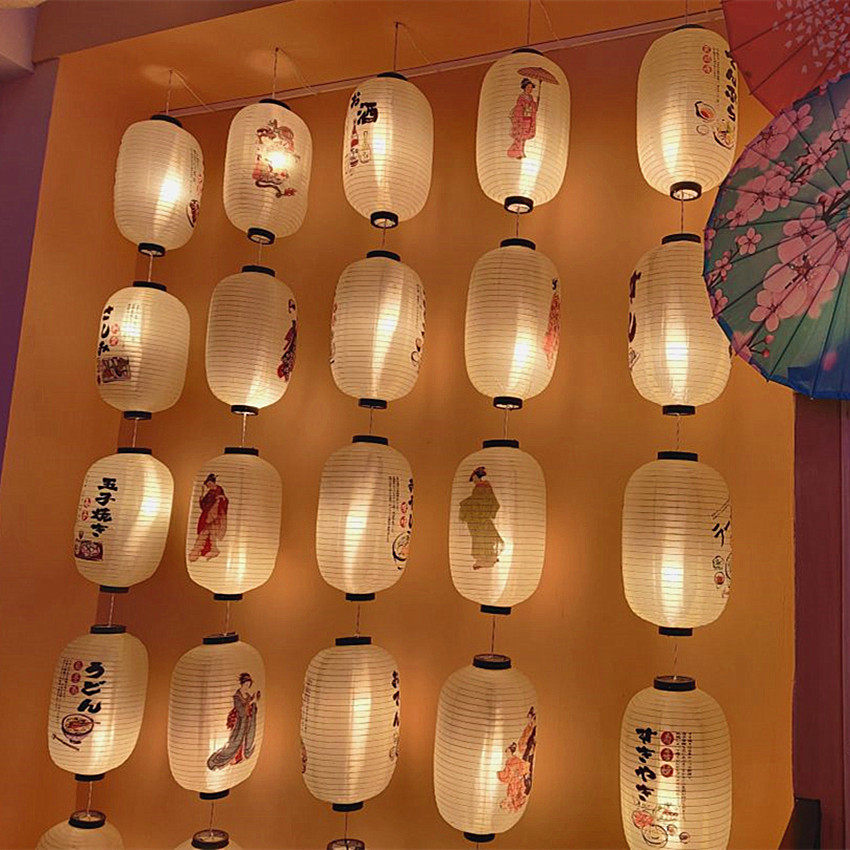 Rice Yellow Day Style Lantern and Wind Japan Daily Dining Room Dining Room Dining Hall Decoration Palace Lantern Outdoor Advertising Lantern Custom