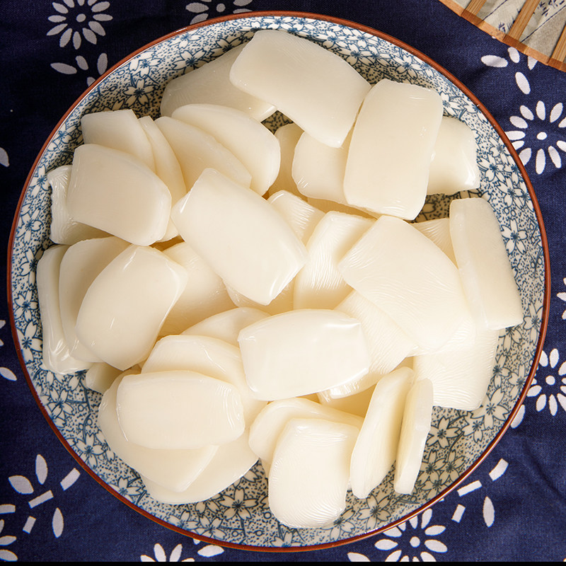 400g * 6 packs of sliced rice cake Ningbo specialite Artisanal Water Mill White Rice Cake Hot Pot Fried Pastry Commercial Vacuum Packing