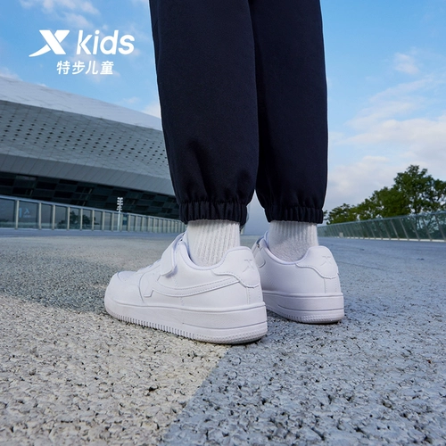 Xtep, детская белая обувь для школьников, спортивная обувь для мальчиков, белые кроссовки