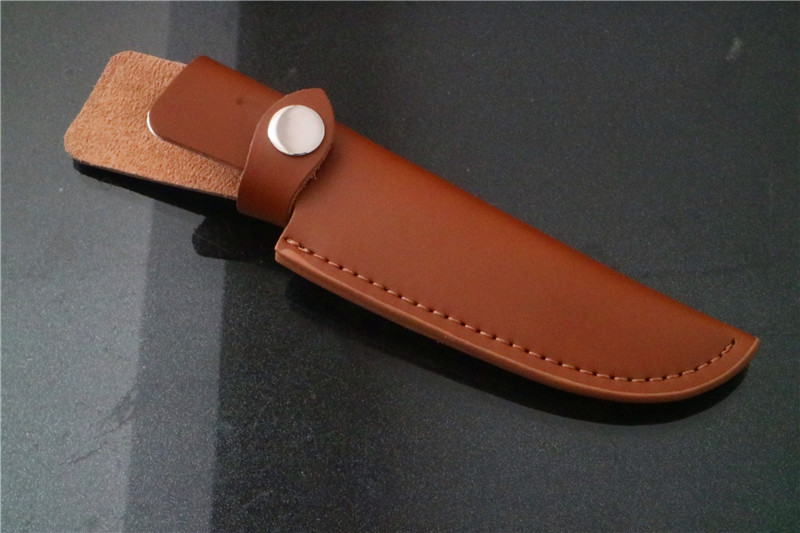 Damascus dao đặt dao da bò đặt bao kiếm bảo vệ vỏ trái cây đặt ngoài trời dao thẳng đặt dao đặt dao quân đội Thụy Sĩ