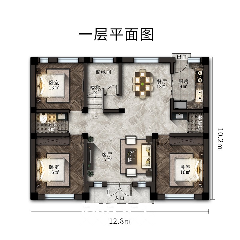 图片[6]-别墅设计图纸农村二层楼房新中式自建房屋设计图施工效果图纸全套