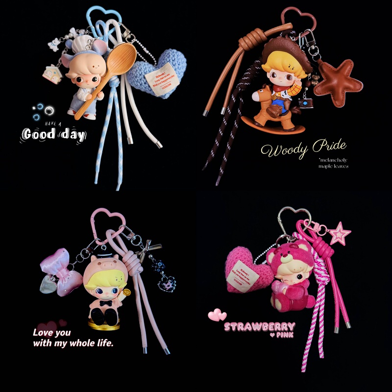 Authentic Dimoo X Pixar Toy Story Woody Xiaomi Genuine Leather DIY Keychain Car Keyring Bag Pendant Authentic Dimoo X Pixar Toy Story Woody Xiaomi Genuine Leather DIY Keychain Car Keyring Bag Pendant