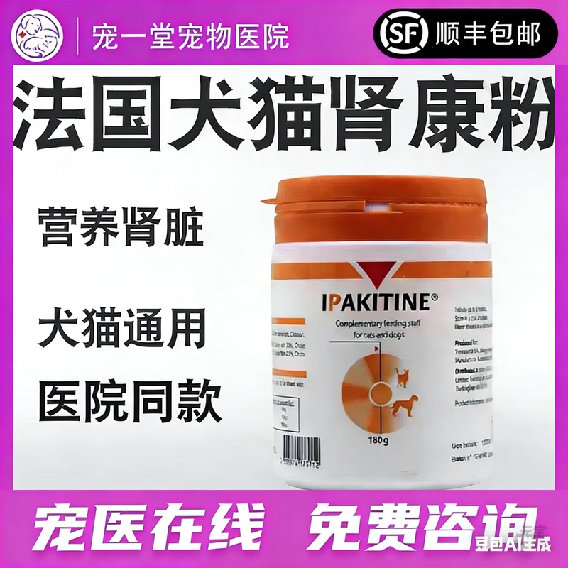 French Weilong Ipakitine Kidney Health Powder for Cats and Dogs 180g Nutritional Supplement