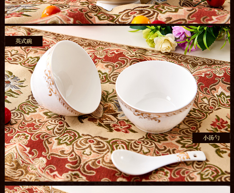 High - grade ipads China tableware dishes suit household of Chinese style 56 skull porcelain jingdezhen ceramics microwave Korean
