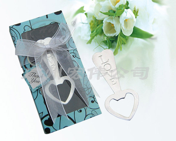 Stainless Steel Creative Wedding Celebration Small Gift Beautifully Starter Bottle Opener Heart-shaped Beer Bottle Opener