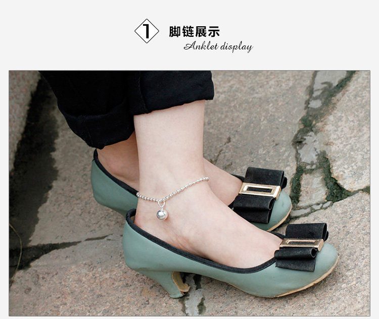 Bracelet de cheville Femme      en Argenterie - Ref 3103604 Image 7