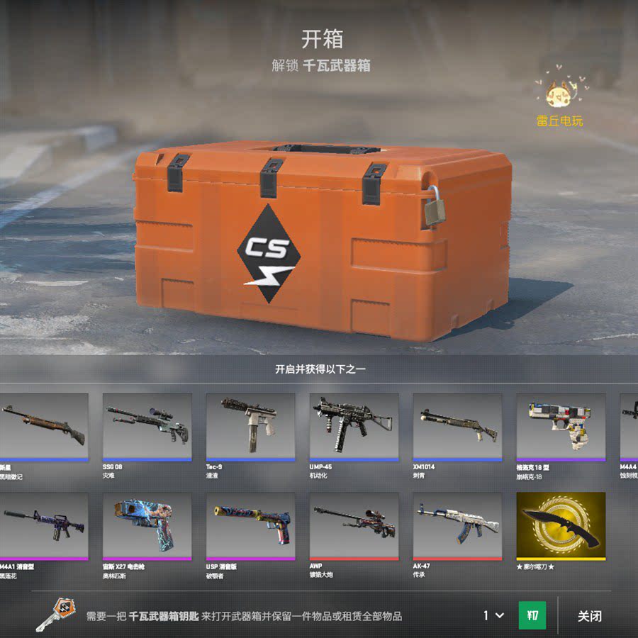 CS2 千瓦武器箱 千瓦箱子 单箱子 不带钥匙 现货 可出刀 csgo