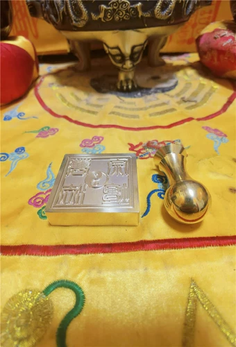 Dao Yinzhang Daojia медная медная медная квадратная печать сплетни Тайдзи Фазонг Алтарь Даосский Закон