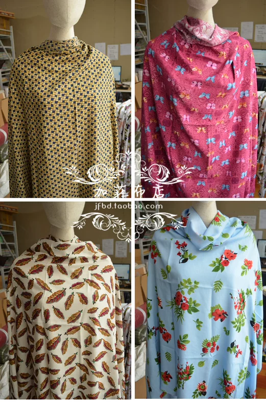 Rayon vải mùa hè lụa bông mỏng hoa váy quần nửa giá mét Pyjama váy trẻ em - Vải vải tự làm vải canvas họa tiết