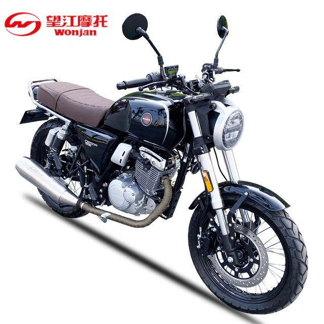 Chongqing Wangjiang CB150R retro ລົດຈັກນໍ້າມັນເຊື້ອໄຟແບບ CafeRacer ແຫ່ງຊາດ IV ເຄື່ອງຈັກສີດເອເລັກໂຕຣນິກລົດຖະຫນົນ