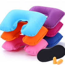 Travel multifunctional portable aviation pillow merchant travel treasure U-shaped inflatable pillow travel Sanbao neck pillow