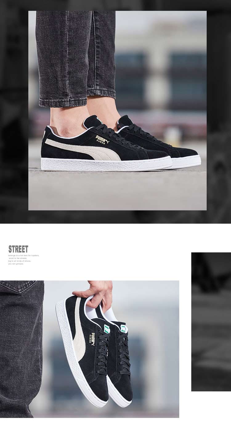 Giày nam PUMA Giày nữ PUMA Giày nữ 2018 mùa đông mới da lộn cổ điển giày thông thường giày thể thao 352634 giày anta nam