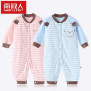 Nam Cực chăn bông một mảnh phù hợp với mùa thu và mùa đông bé dày ấm áp quần áo ấm sơ sinh romper dài tay romper