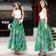 Phiên bản Hàn Quốc mùa hè 2019 mới cỡ lớn hoang dã nửa váy dài boho voan in họa tiết váy xòe lớn - Váy