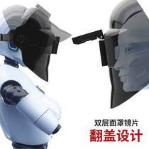 German style welding mask argon arc welding helmet flip-top gas shielded welding double-layer glass insulation welder welding protection
