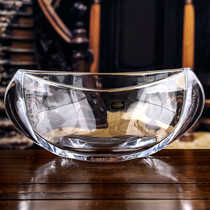 Czech imported BOHEMIA crystal glass fruit plate cornucopia candy fruit bucket simple classical decorative fruit basket