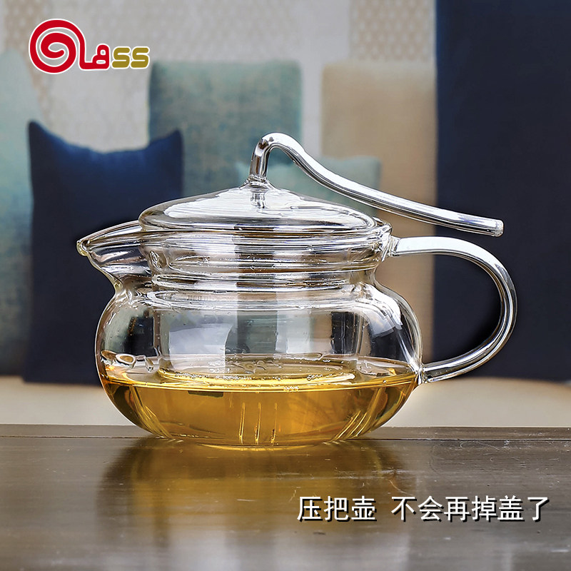 Heat resistant high temperature and lead-free glass pressure to kung fu teapot filter teapot kung fu teapot with filter cup