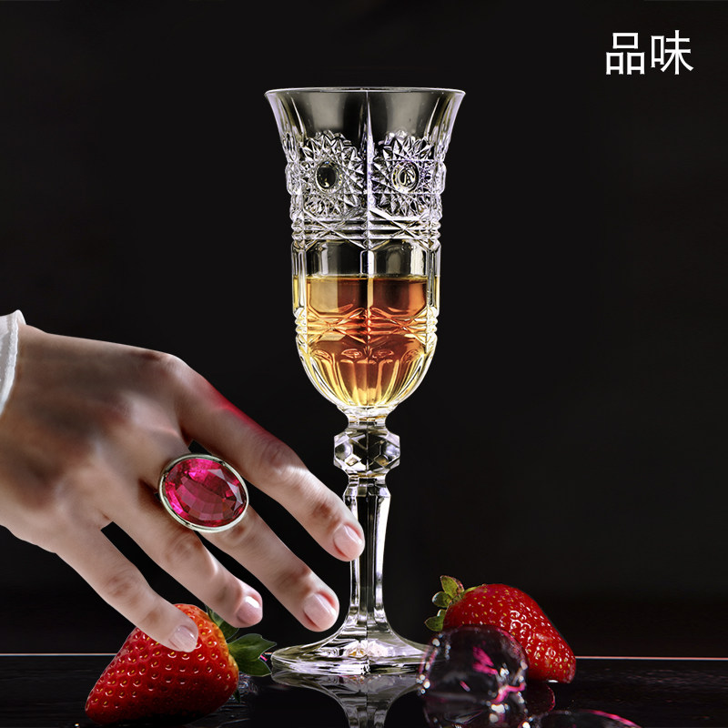 Czech imports BOHEMIA crystal glass wine glass foreign wine red wine Nordic retro champagne glass goblet