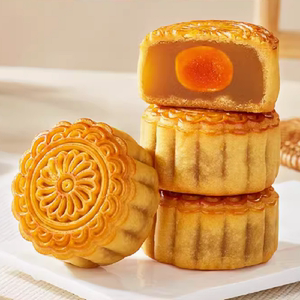 比比赞奶黄流心巧克力流心月饼6枚