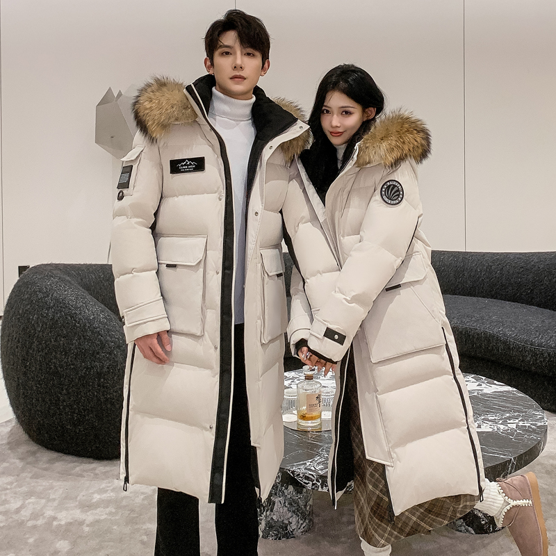 Northeast Harbin Cold-Proof 500g Goose down Jacket for Men and Women, Over-The-Knee Long Style, Couple Outdoor Ultra-Thick Warm Coat Northeast Harbin Cold-Proof 500g Goose down Jacket for Men and Women, Over-The-Knee Long Style, Couple Outdoor Ultra-Thick Warm Coat