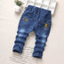 Mùa hè váy boy denim quần bảy điểm quần năm điểm mùa hè mỏng quần short bé trai trung học cơ sở học của trẻ em. 