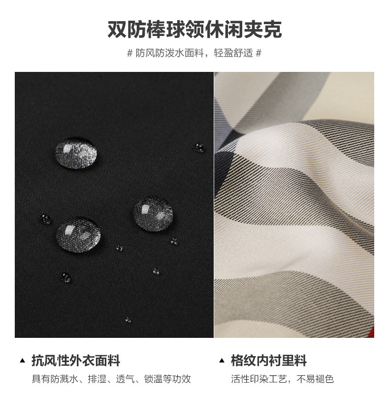 与狼共舞 男士 金丝刺绣 棒球领夹克外套 防风防水科技面料 图3
