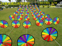 Kindergarten Windmills Decoration Outdoor Windmills Strings of rotation Flags Campus Color Hanging Pendant round sector