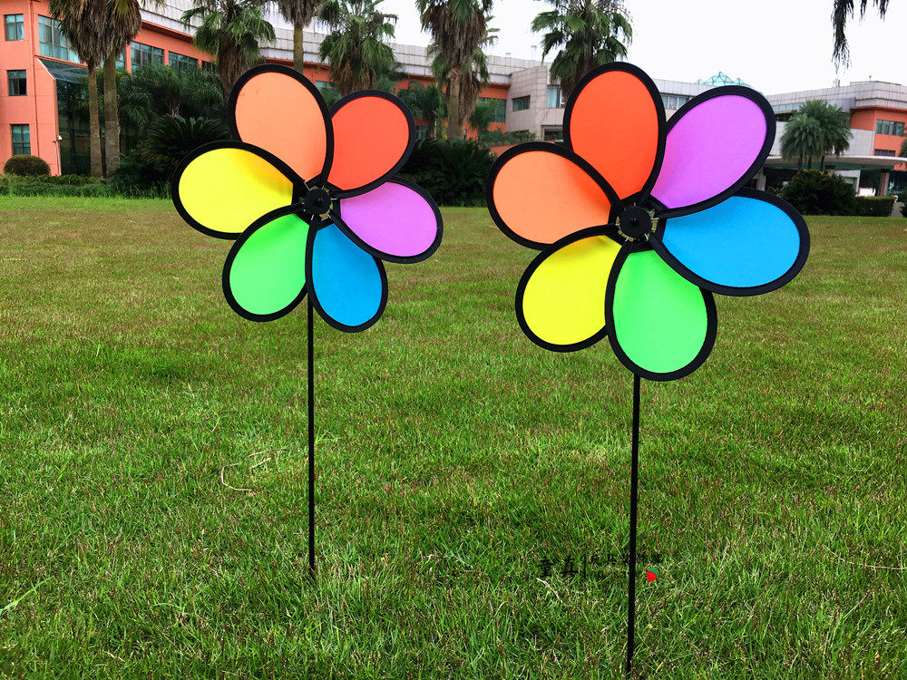 Kindergarten Trim Windmill Outdoor Large Windmill Festival Swivel Double Windmill Children Traditional Toy Windmill Hot Sell