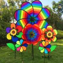 Outdoor Large Windmill Decoration Rotating Colorful Windmill Wholesale Kindergarten Scenic Spot Stall Child Toy Manufacturer
