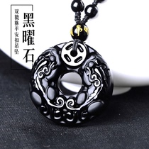 Ice seed Black Shine Stones leopard Pendant Mens Safe Button Ampholor Pendant female necklaces Necklace Pendant Lovers Carry-on Pendant