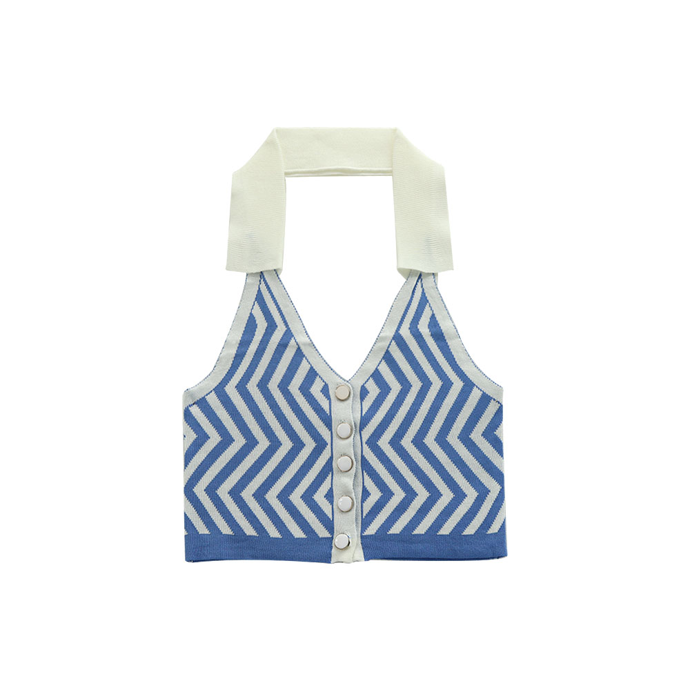 Picture Colorsummer French Retro halter  sexy backless V-neck hottie Design sense niche Wear out camisole vest jacket female
