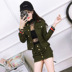 Khí chất đầu thu mới châu Âu và Mỹ thời trang thương hiệu thêu ong áo sơ mi dài tay + váy eo cao phù hợp quần áo thời trang nữ Bộ đồ