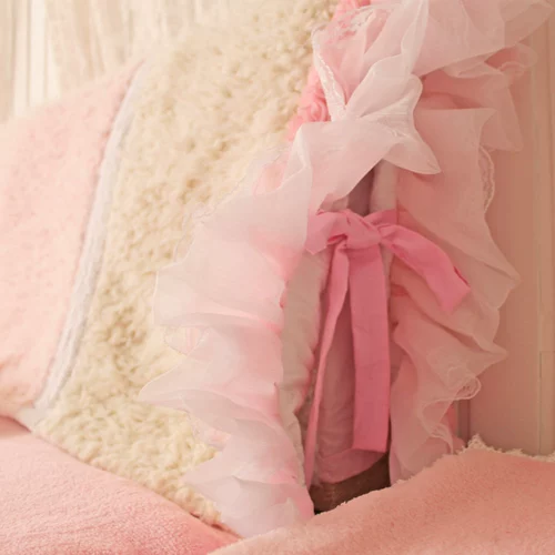 Розовый двухэтажный шлем для принцессы для кровати, стеганая пылезащитная крышка