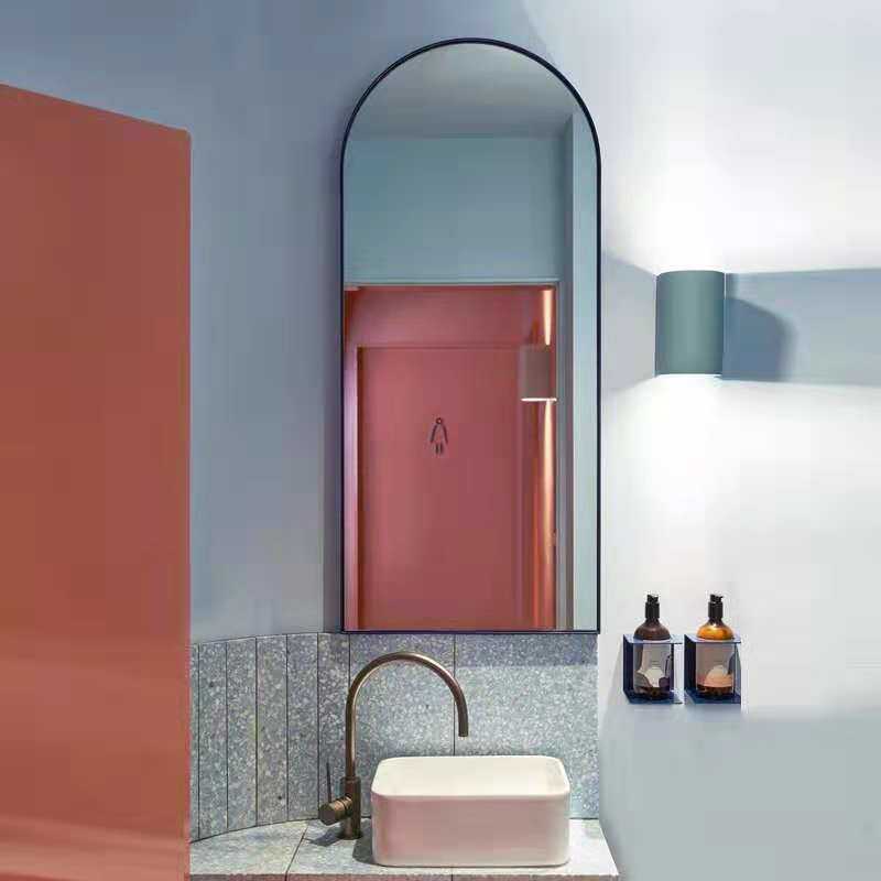 Nordic Vaulted Wall-mounted Mirror Bathroom Mirror Full Body Brief Mirror Home Cosmetic Mirror Decoration Mirror Genguan Mirror New Product