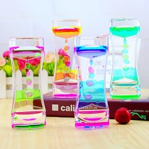 Creative beauty waist two-color liquid water droplets hourglass oil leakage home decorations ornaments personalized children Girl gifts